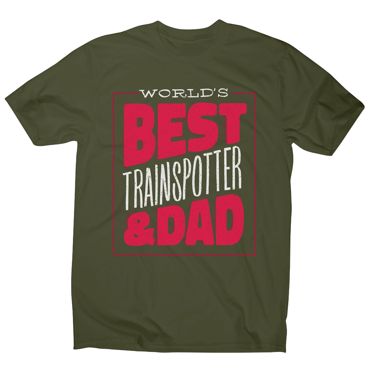 Best trainspotter dad funny fathers day men's t-shirt