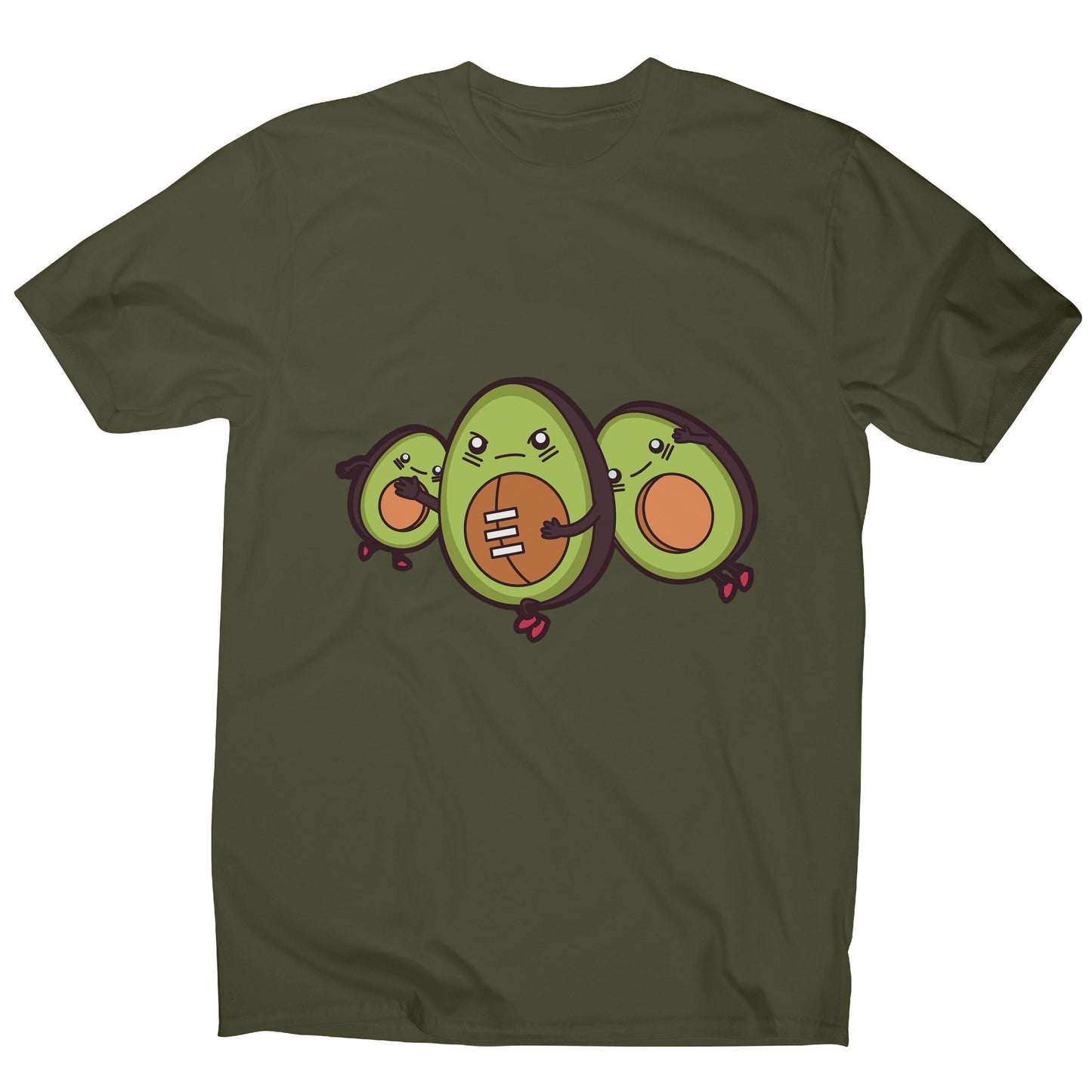 Funny avocado football men's t-shirt