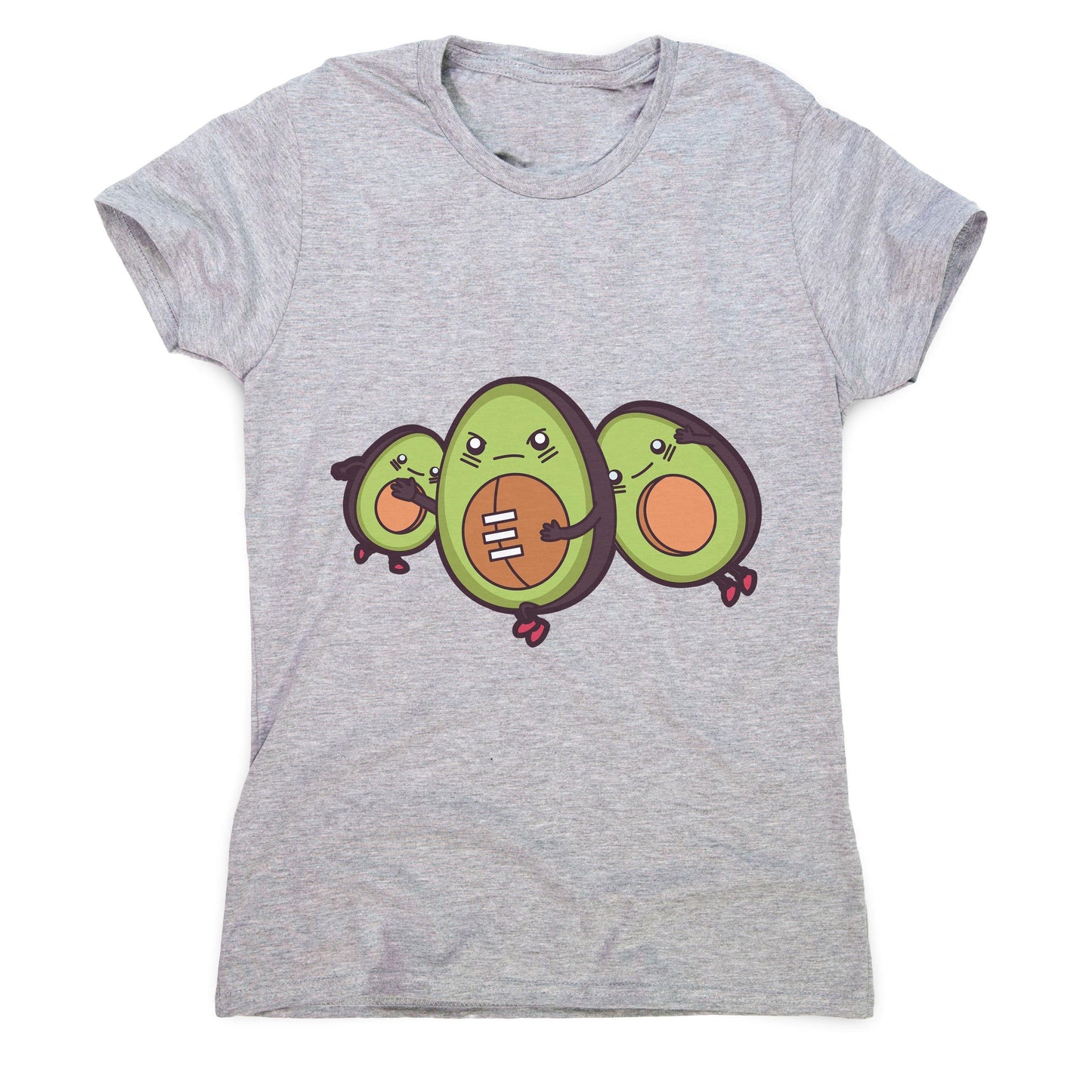 Funny avocado football women's t-shirt