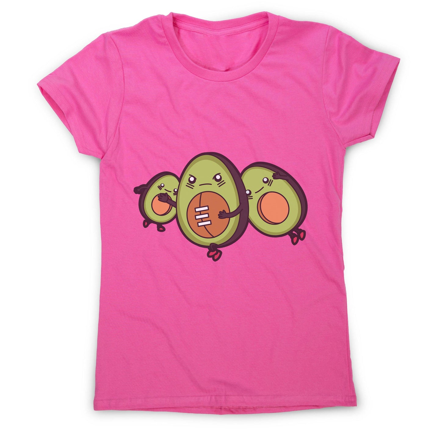 Funny avocado football women's t-shirt