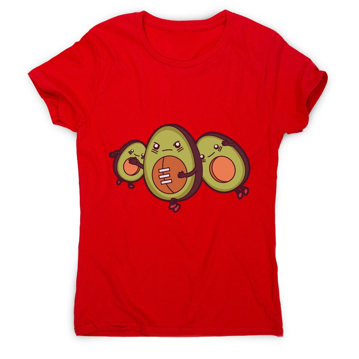 Funny avocado football women's t-shirt