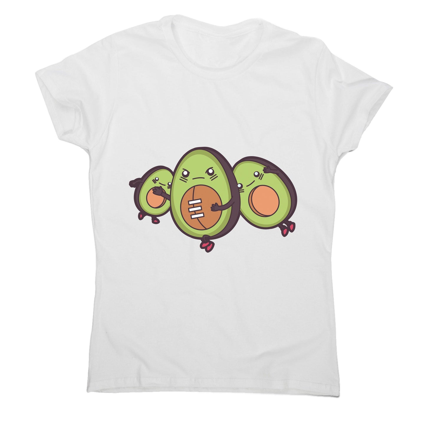 Funny avocado football women's t-shirt