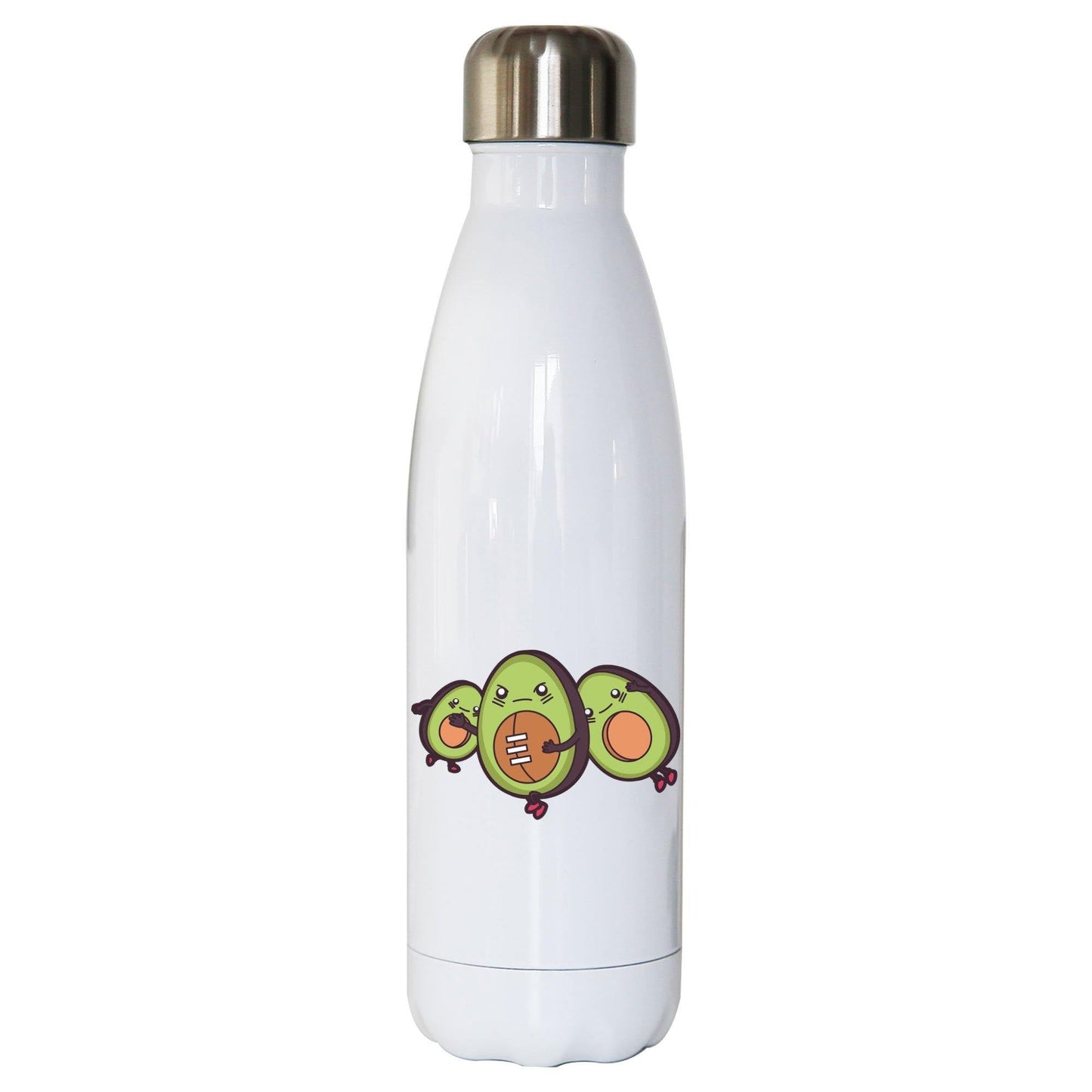 Funny avocado football water bottle stainless steel reusable