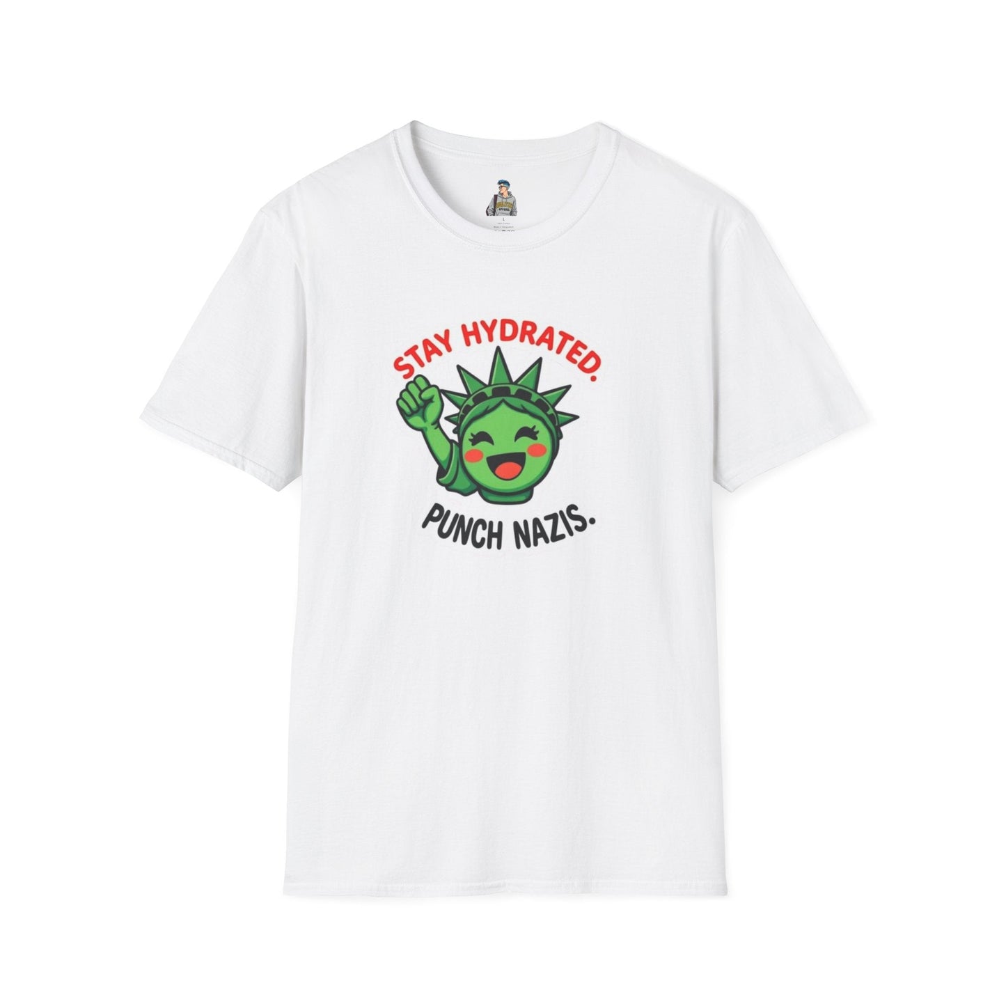 Stay Hydrated, Punch Nazis Funny Political Activism Tee