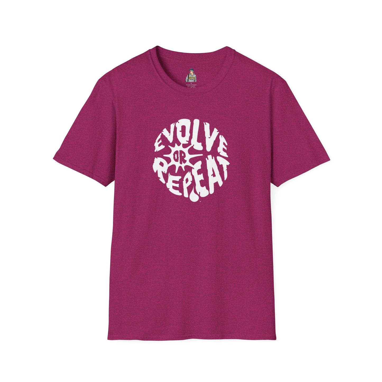 Evolve or Repeat Unisex Softstyle T-Shirt - Modern Inspirational Tee