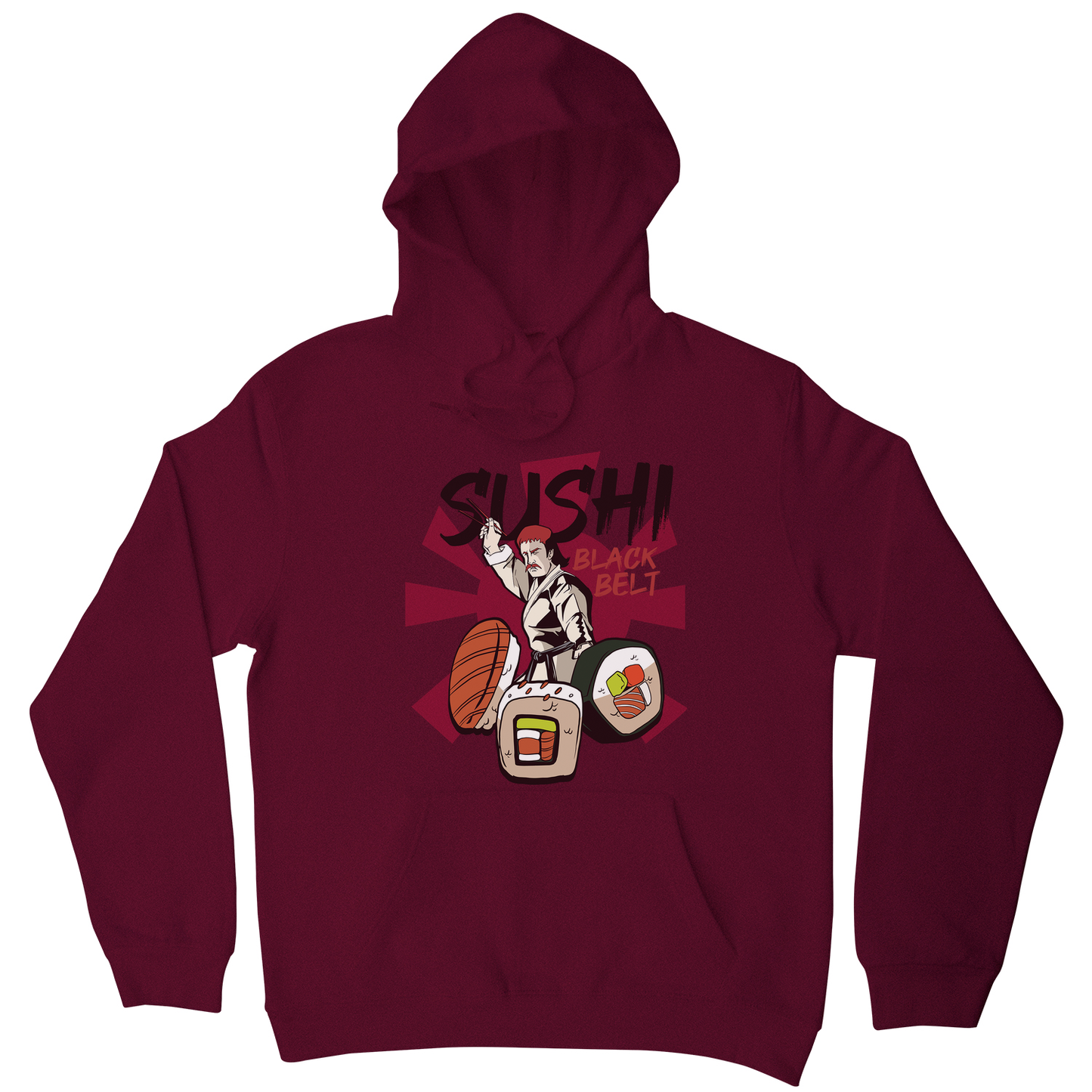 Sushi black belt funny hoodie