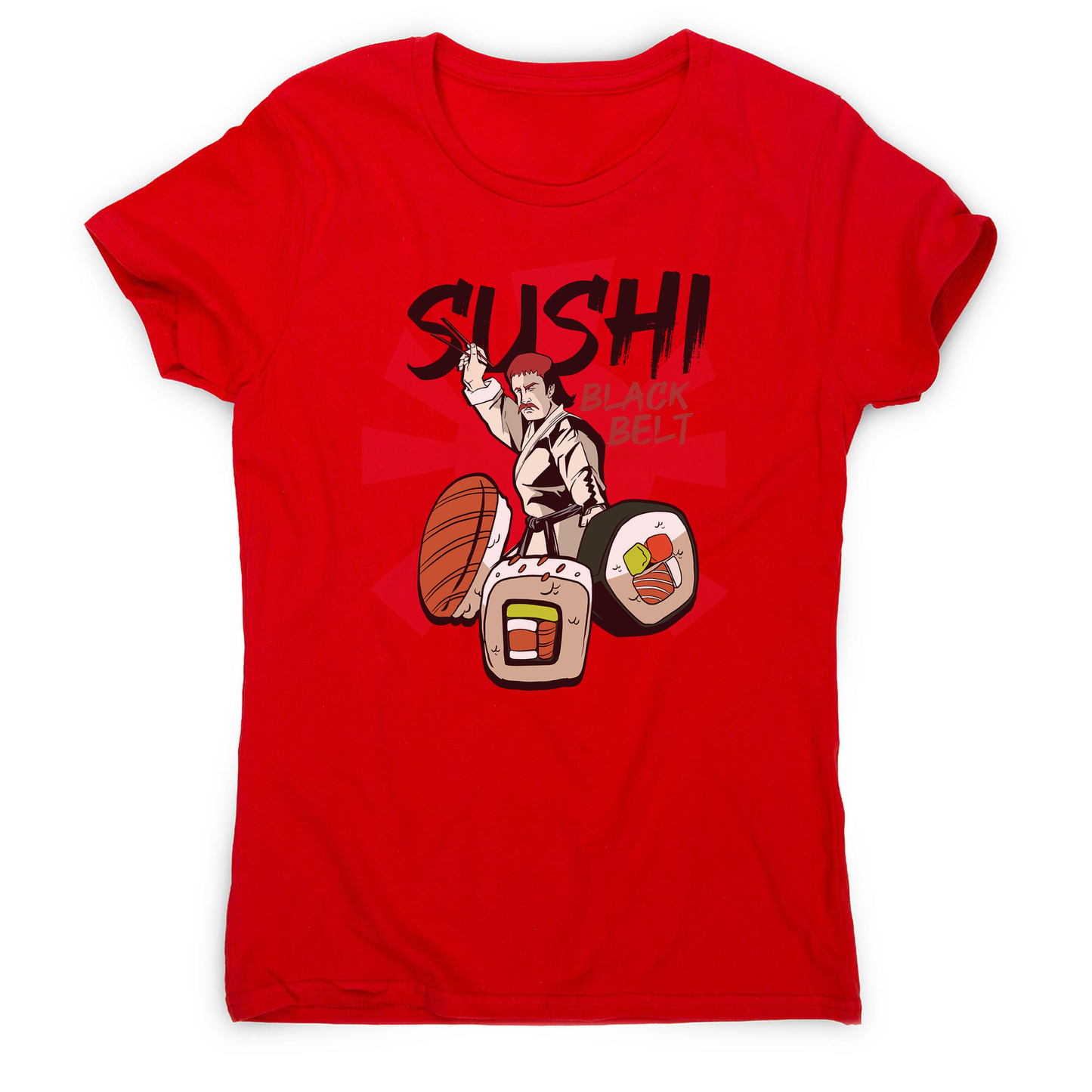 Sushi black belt funny women's t-shirt