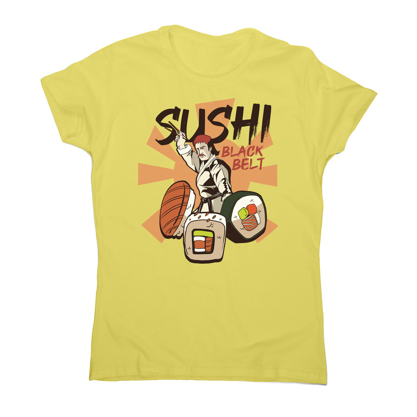 Sushi black belt funny women's t-shirt