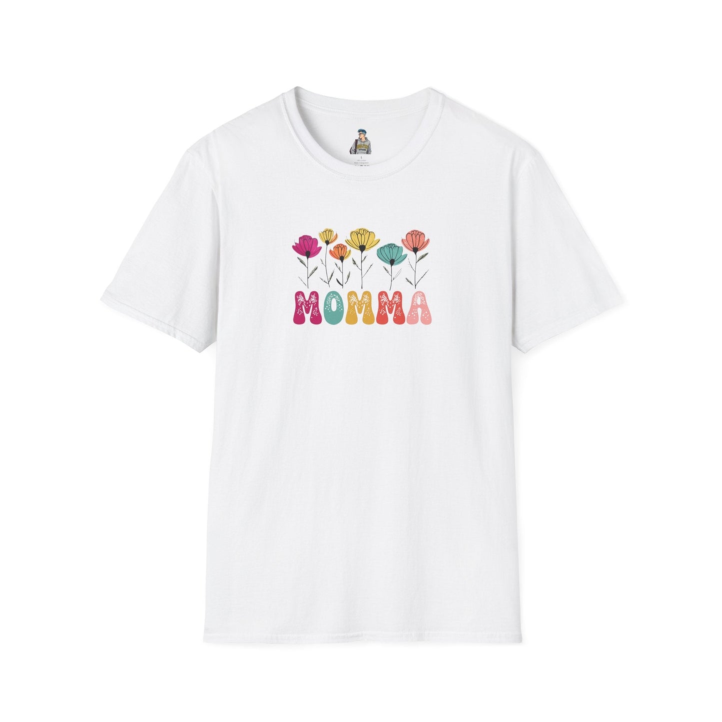 Floral 'Momma' Unisex Softstyle T-Shirt - Perfect for Mother's Day & Everyday Wear