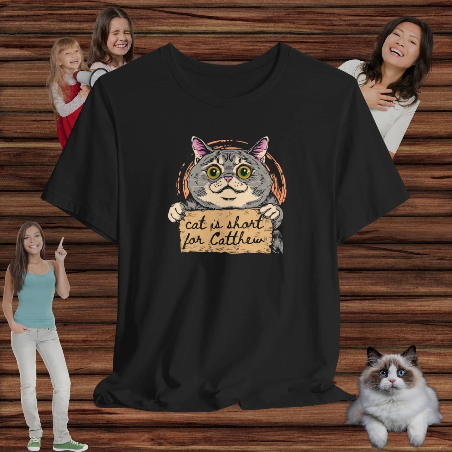 Cat is Short for Catthew Funny Cat Shirt