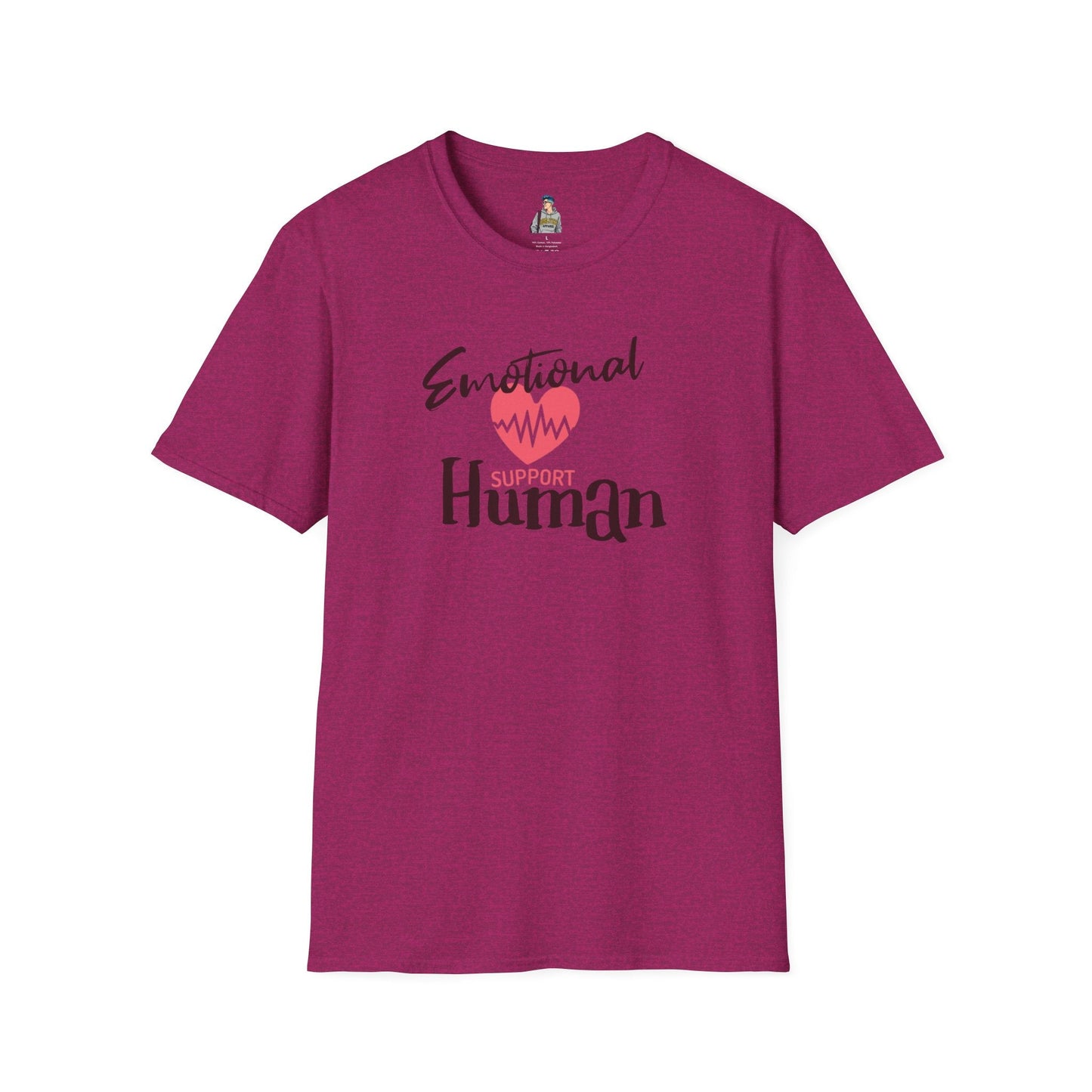 Emotional Support Human Unisex Softstyle T-Shirt
