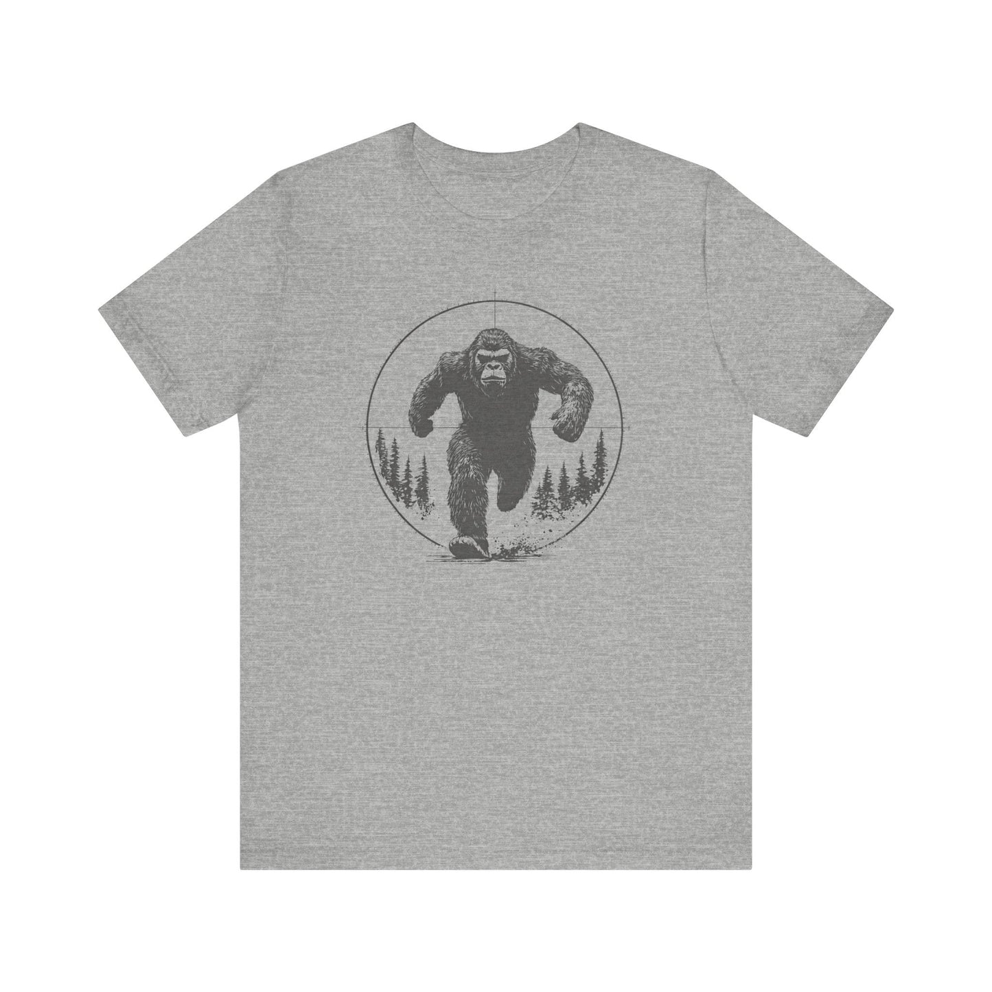 Bigfoot in Crosshairs T-Shirt Funny Adventure Design