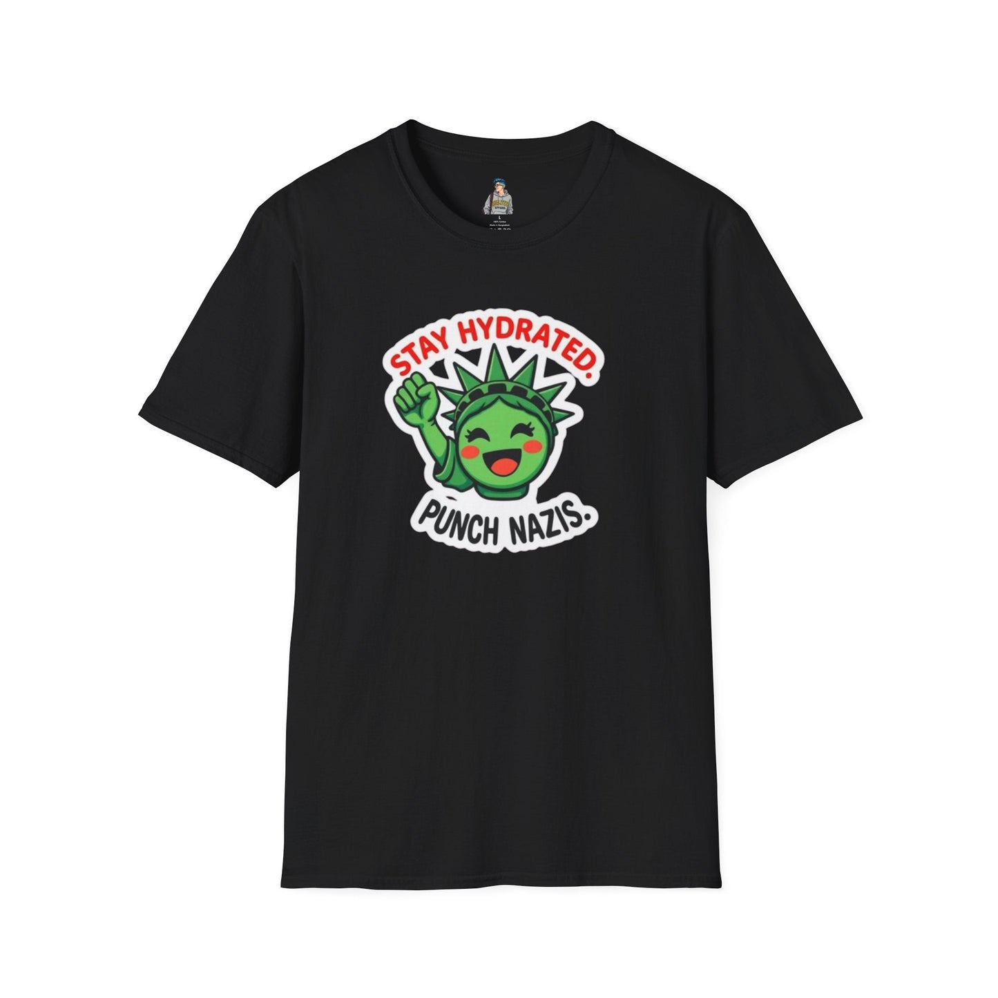 Stay Hydrated, Punch Nazis Funny Political Activism Tee