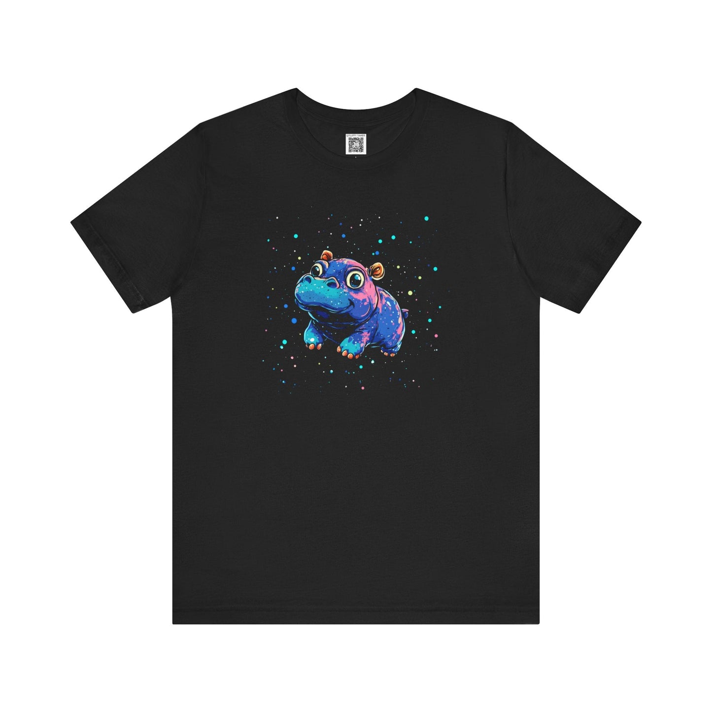 Colorful Hippo Graphic Tee Style006