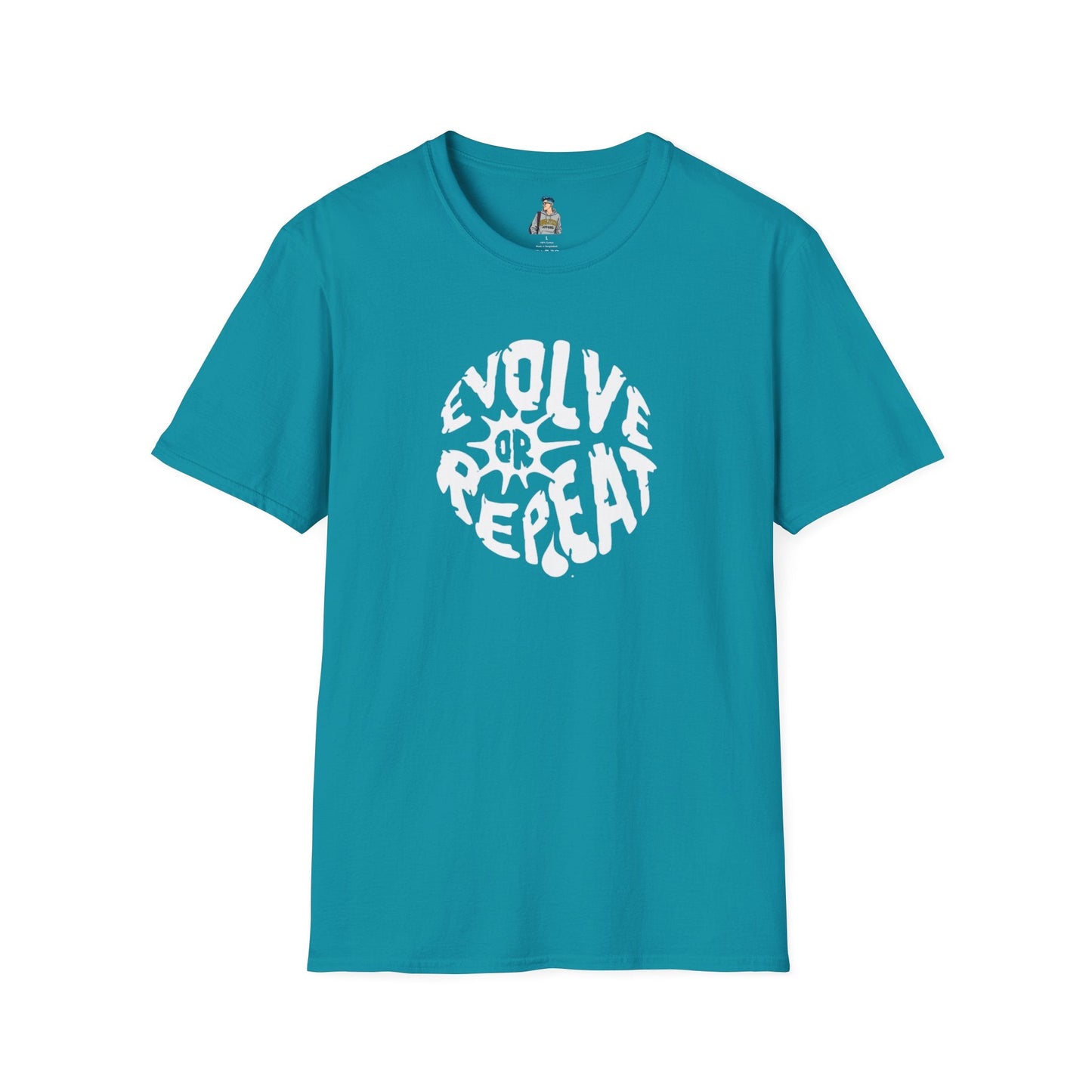 Evolve or Repeat Unisex Softstyle T-Shirt - Modern Inspirational Tee