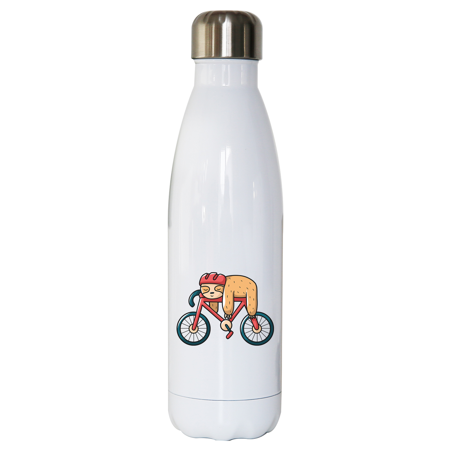 Bike sloth funny water bottle stainless steel reusable