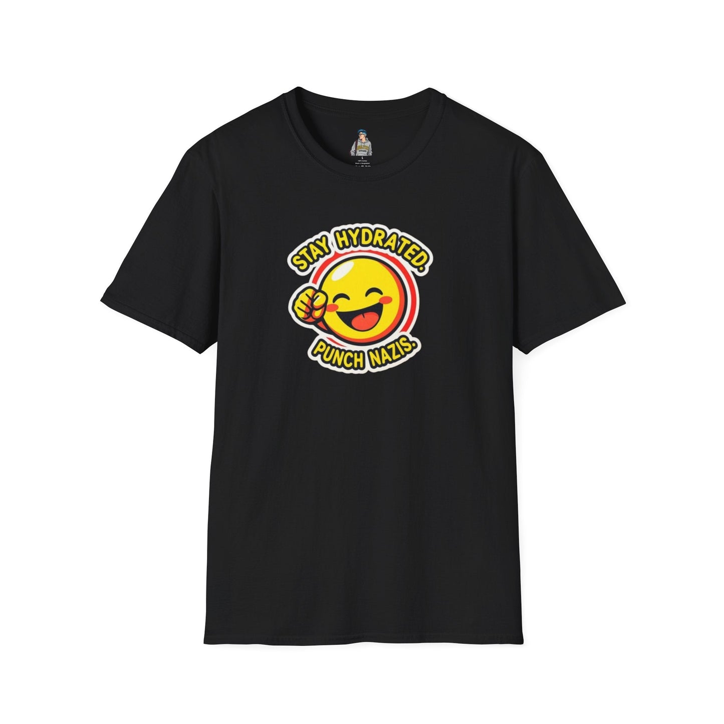 Stay Hydrated, Punch Nazis Funny Emoji T-Shirt