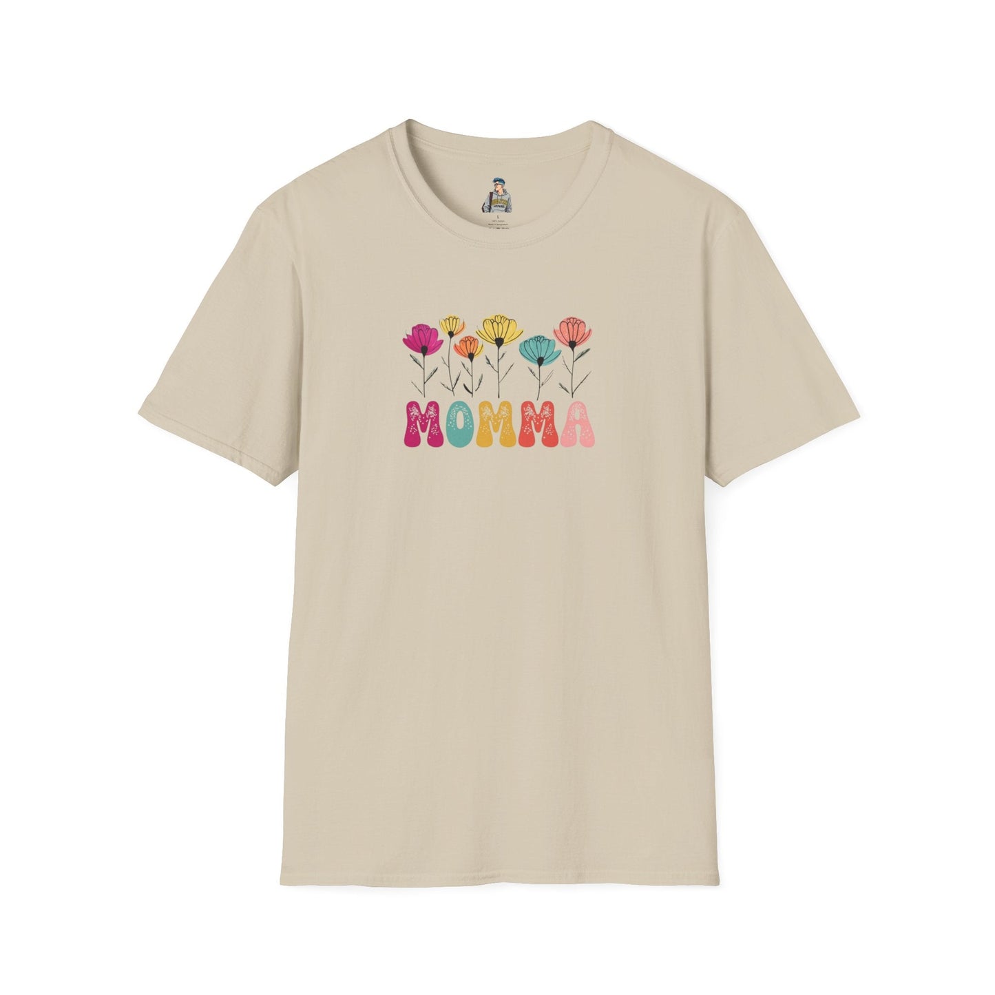 Floral 'Momma' Unisex Softstyle T-Shirt - Perfect for Mother's Day & Everyday Wear