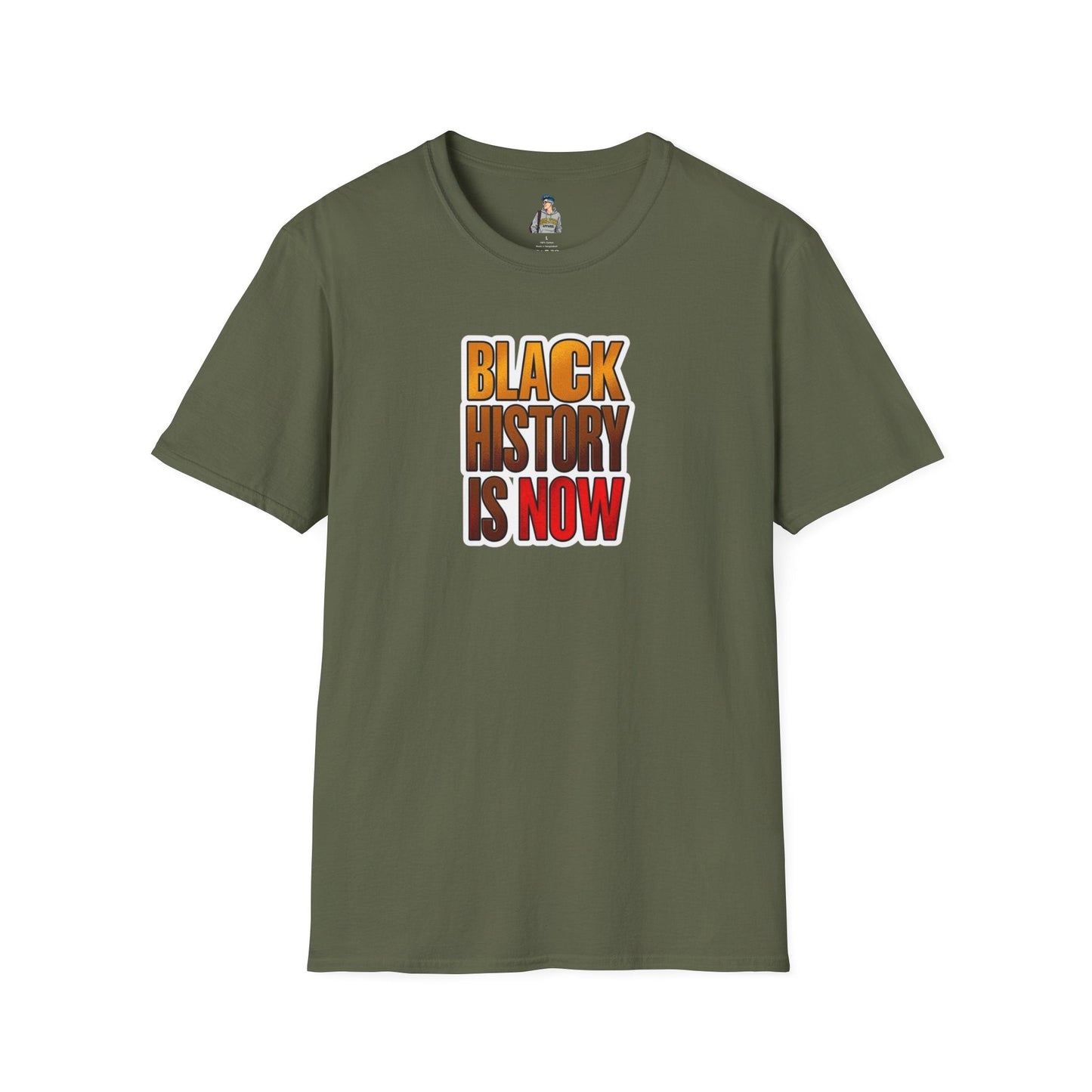 Unisex Softstyle T-Shirt - "Black History is Now" Inspirational Tee