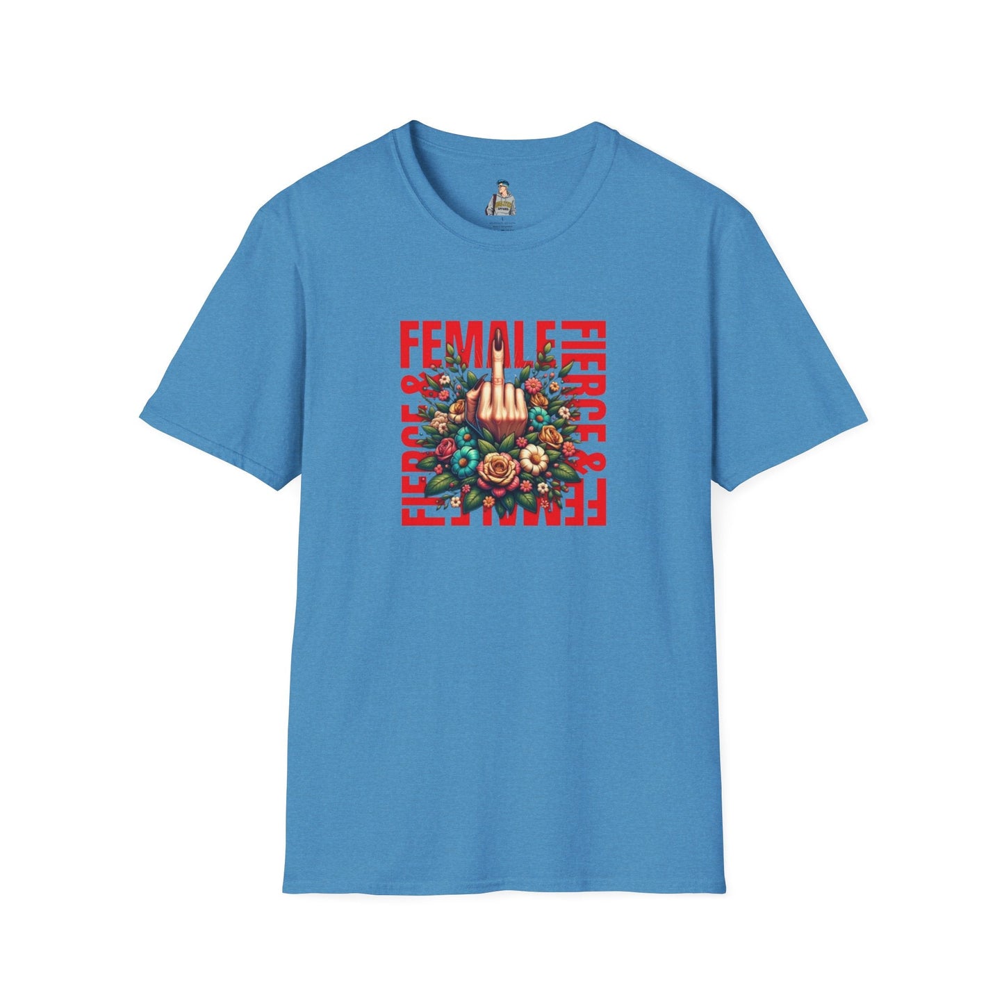 Fierce Female Unisex T-Shirt - Softstyle Floral Graphic Tee