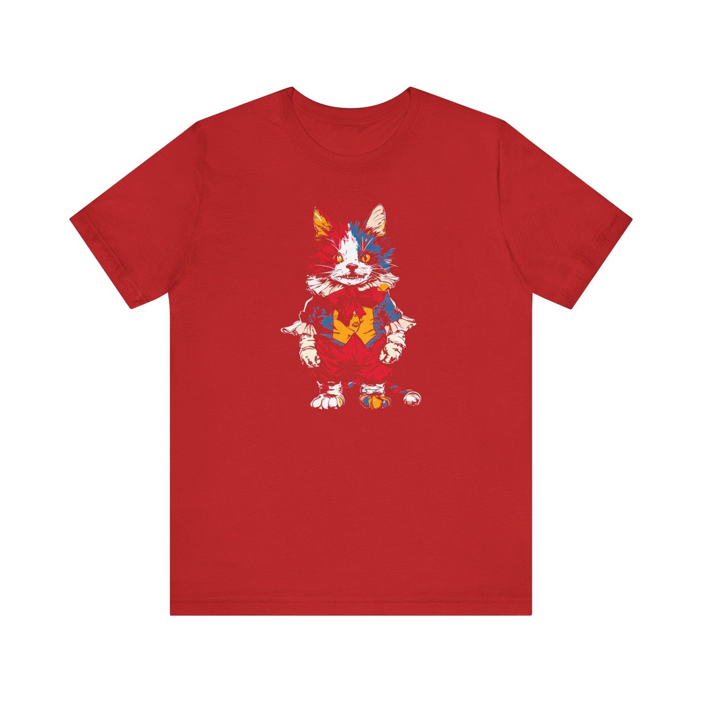 Colorful Mischievous Cat Graphic Tee