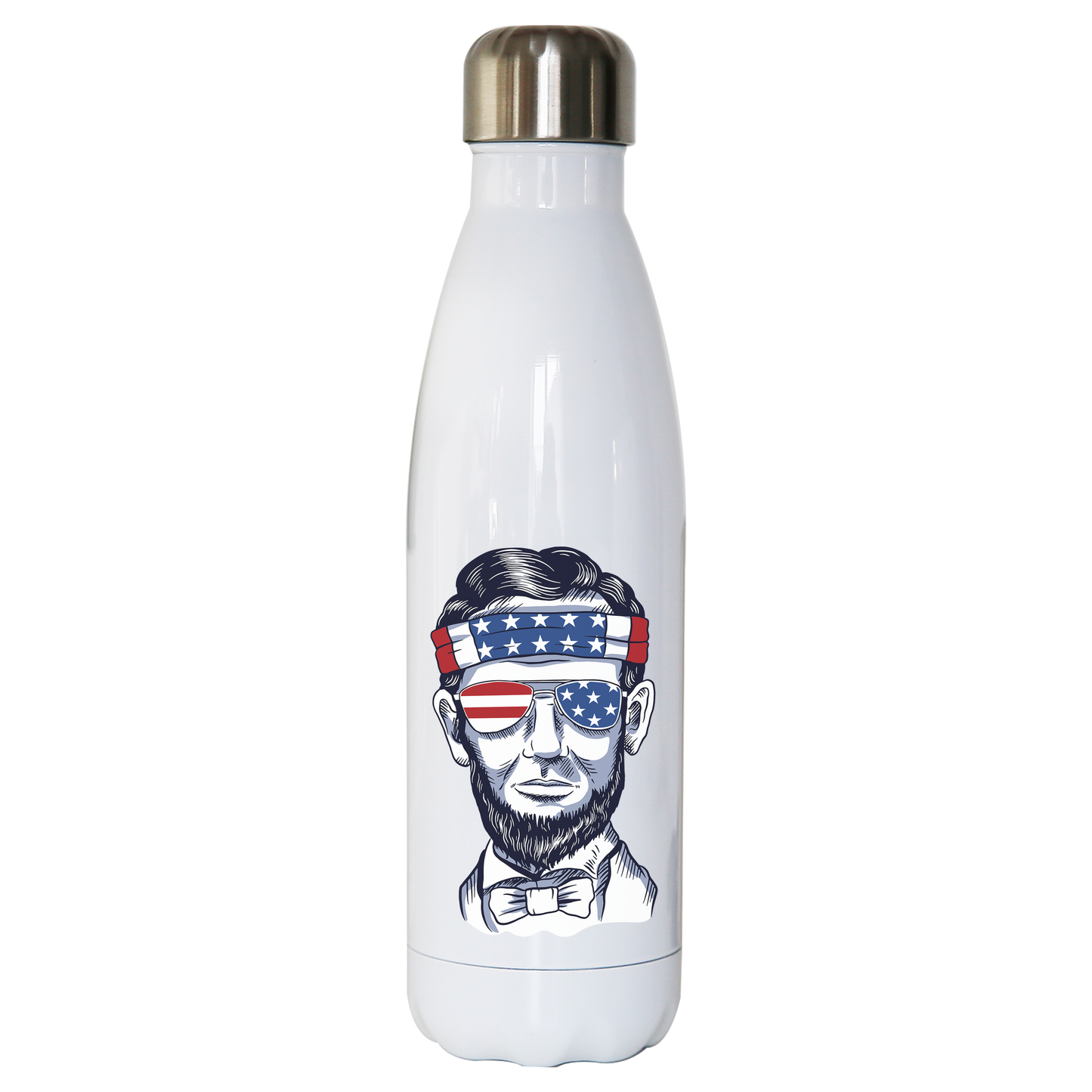 Funny abraham lincoln water bottle stainless steel reusable