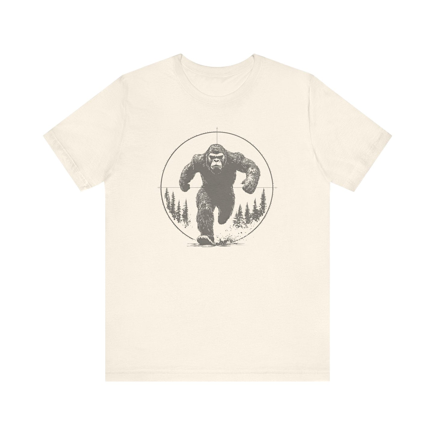 Bigfoot in Crosshairs T-Shirt Funny Adventure Design