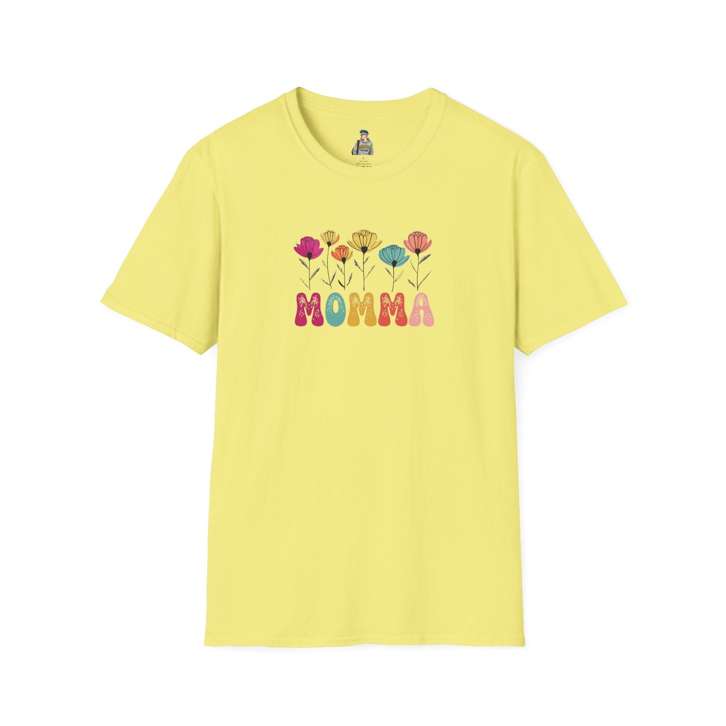 Floral 'Momma' Unisex Softstyle T-Shirt - Perfect for Mother's Day & Everyday Wear