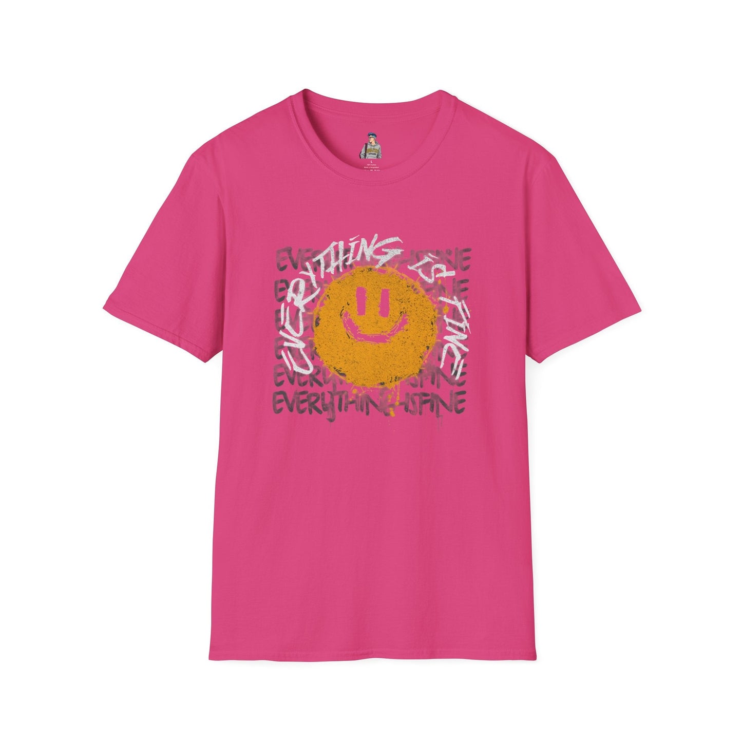 Everything is Fine Funny Unisex Softstyle T-Shirt, Sarcastic Tee, Humorous Graphic Shirt, Apocalypse Saying Top, Gift for Joke Lovers