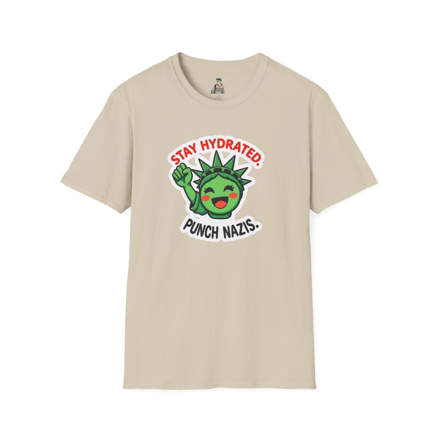 Stay Hydrated, Punch Nazis Funny Political Activism Tee