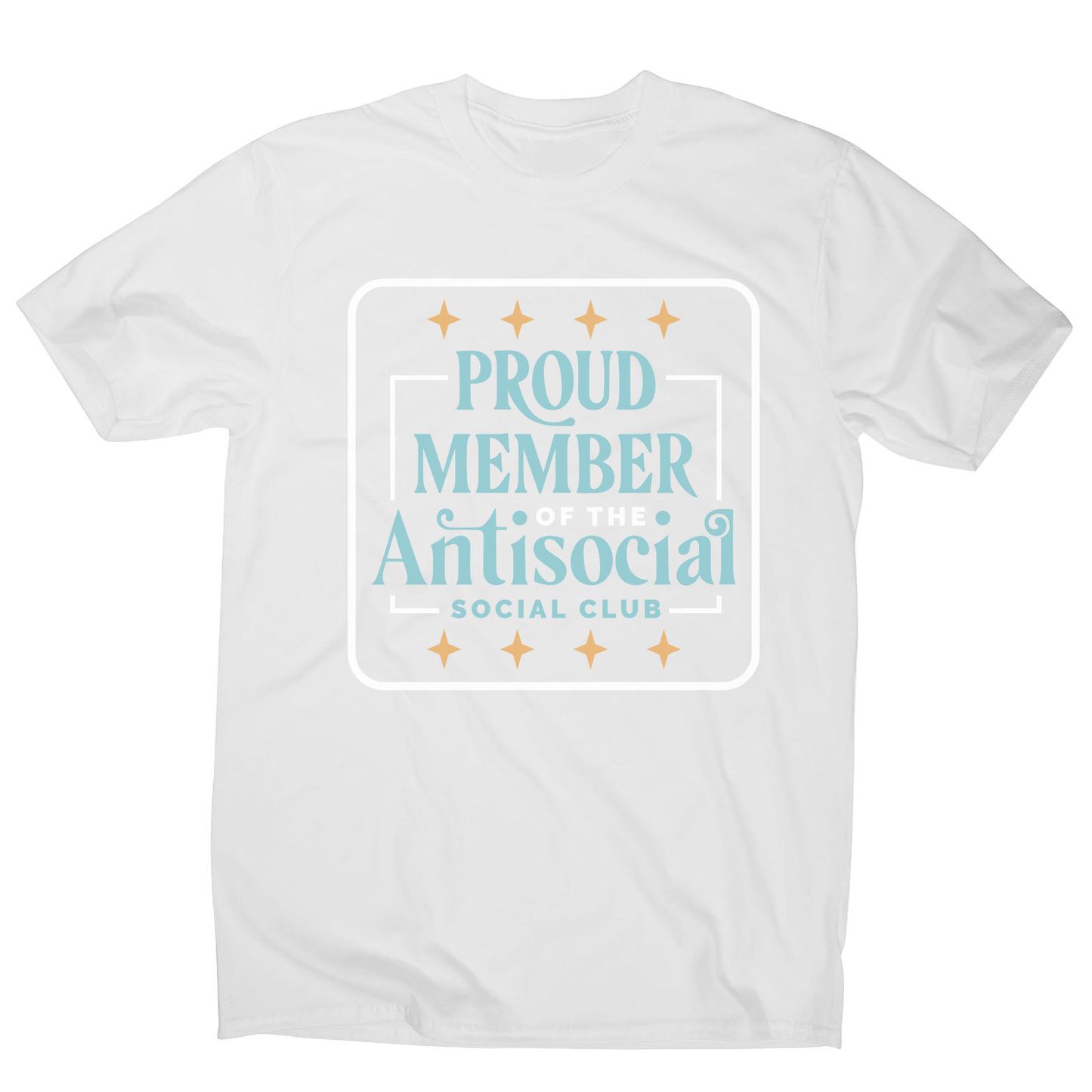 Antisocial club funny quote men's t-shirt
