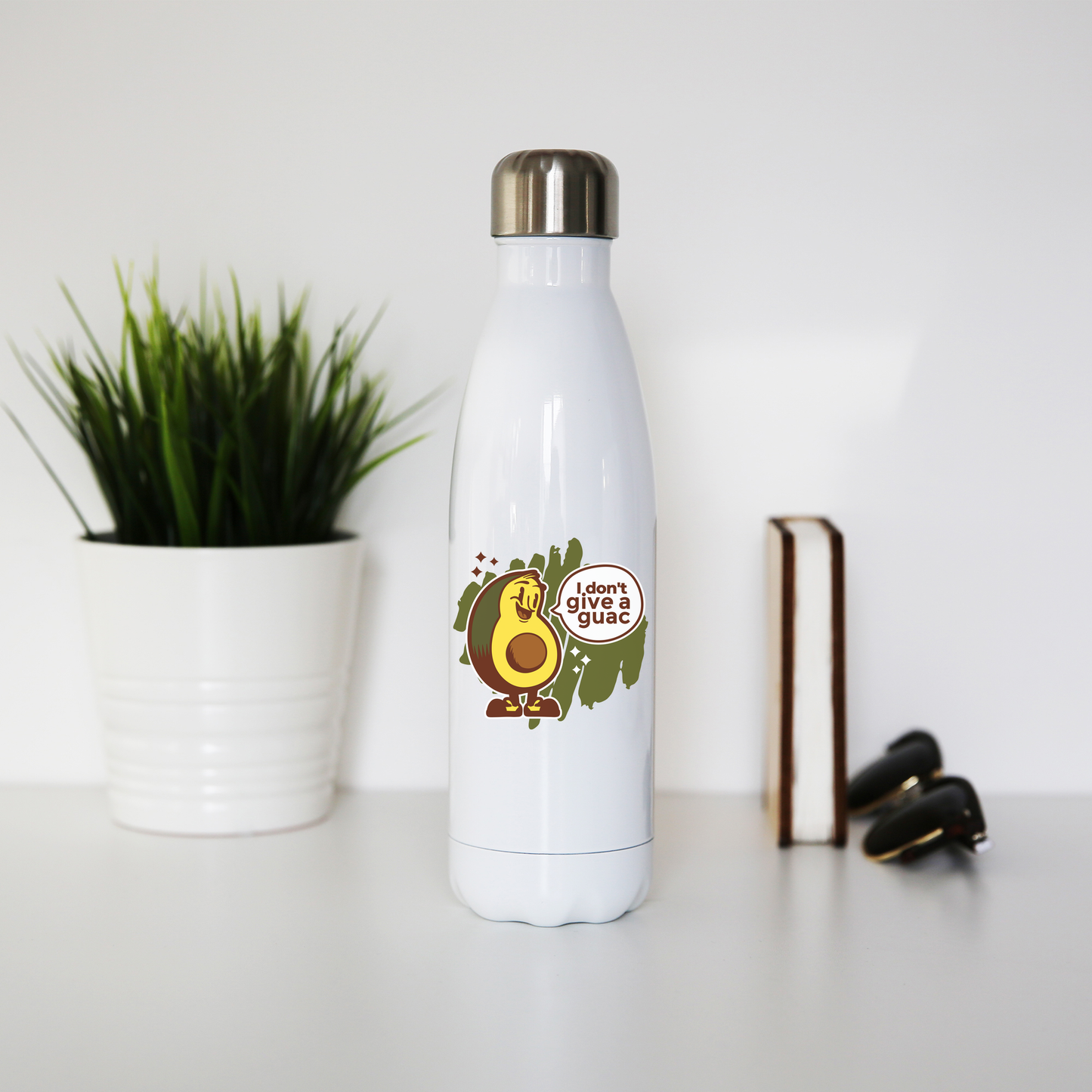 Funny avocado quote water bottle stainless steel reusable
