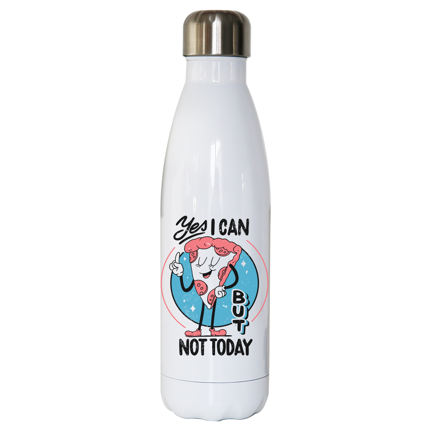 Funny pizza slice water bottle stainless steel reusable