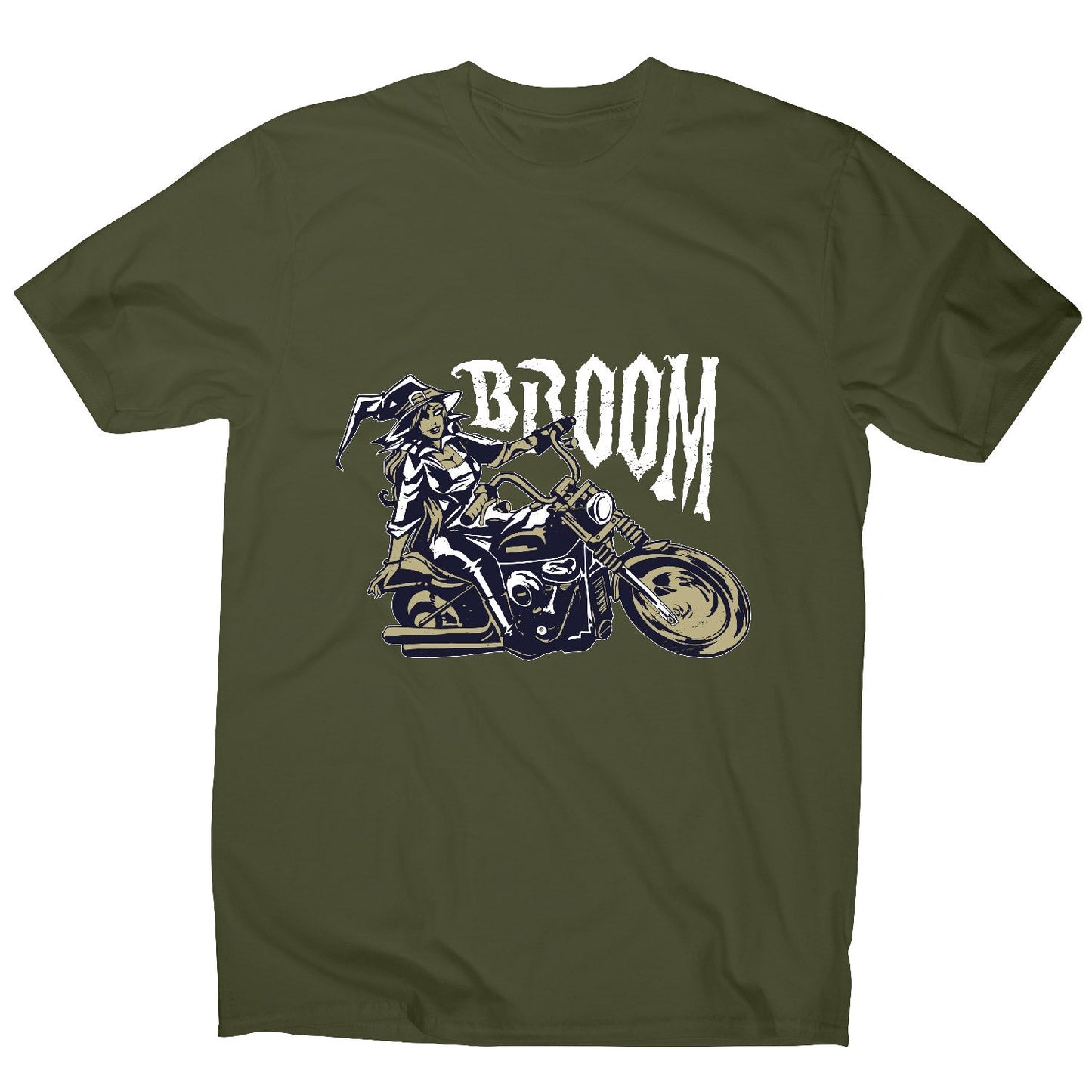 Motorbike witch - men's funny premium t-shirt