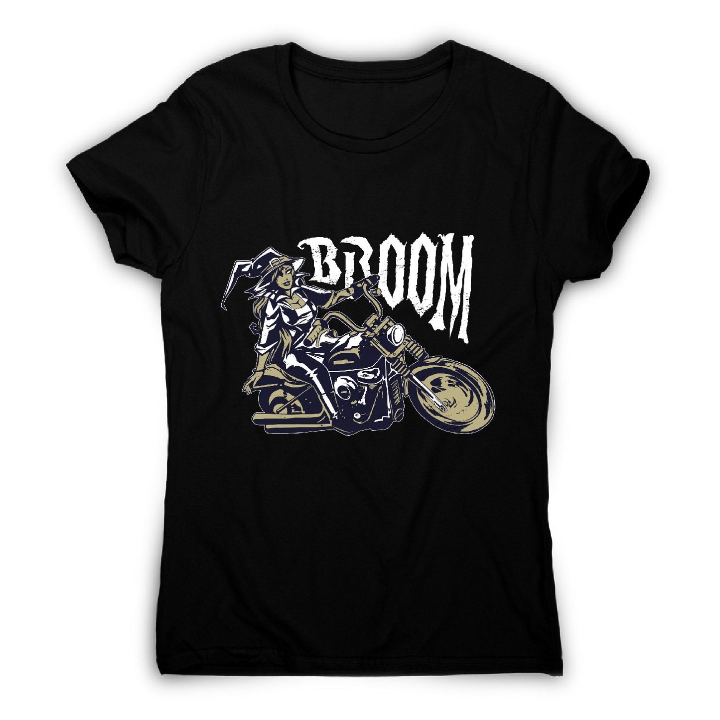 Motorbike witch - women's funny premium t-shirt