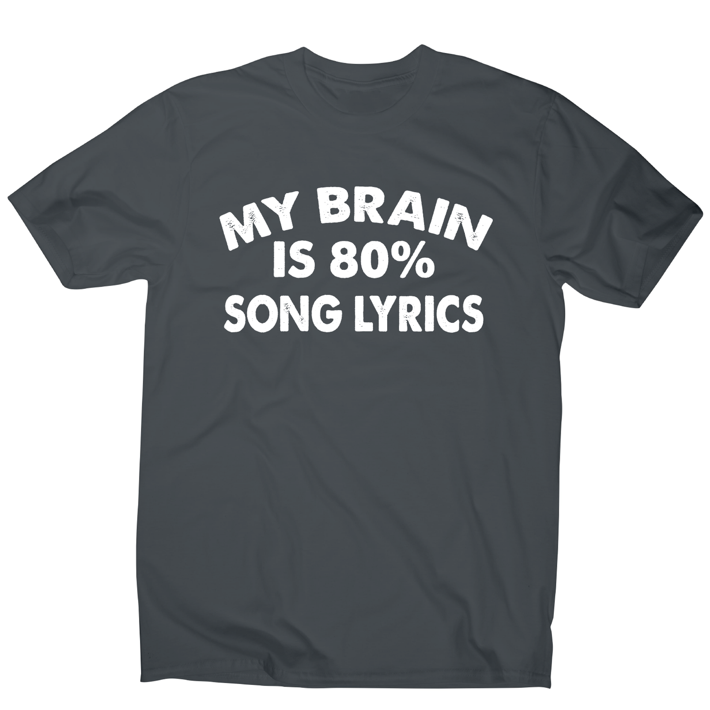 My brain is 80% funny music t-shirt men's