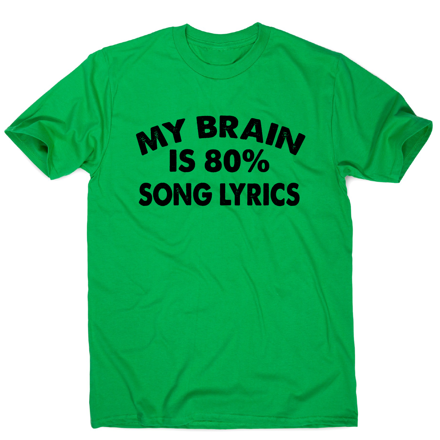 My brain is 80% funny music t-shirt men's