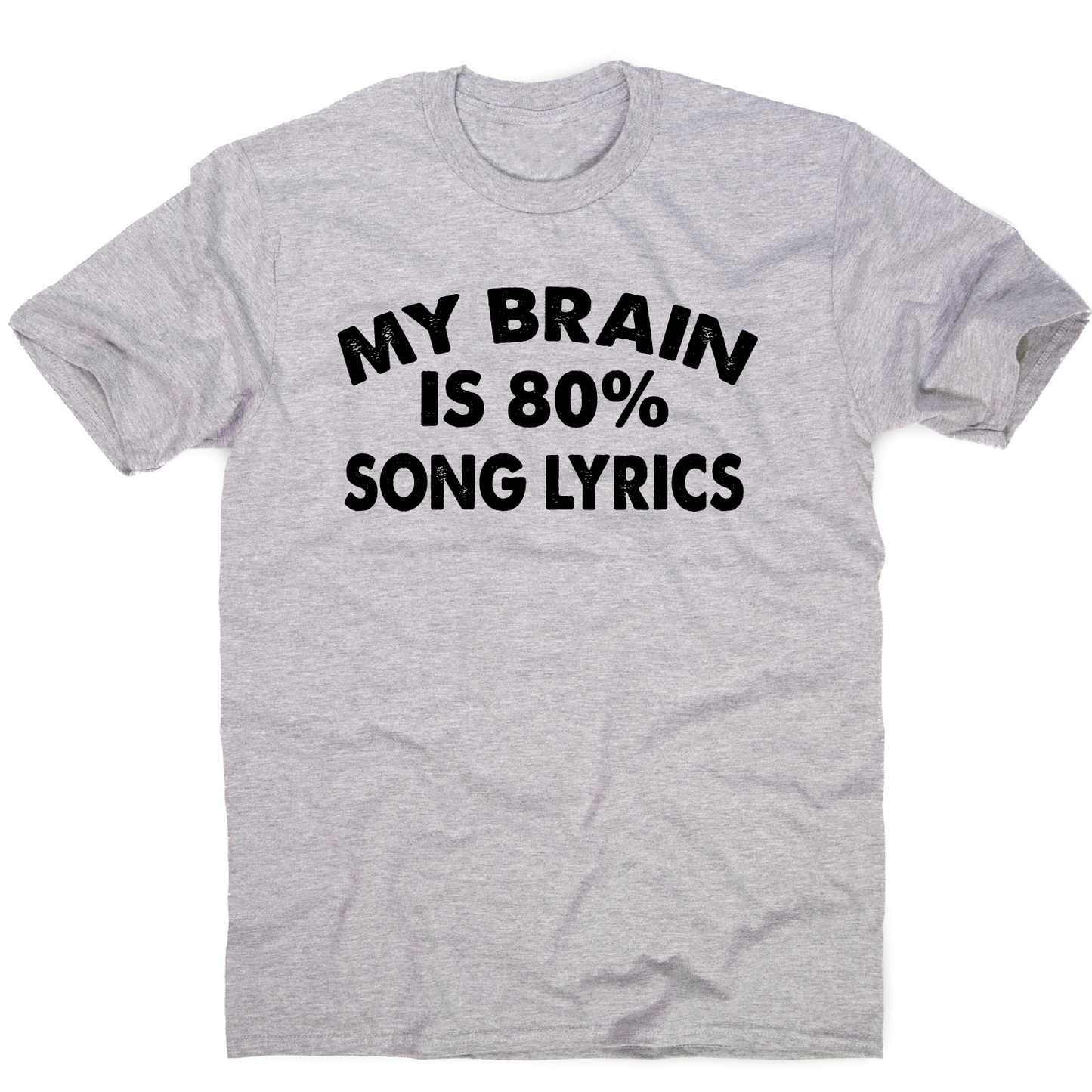 My brain is 80% funny music t-shirt men's