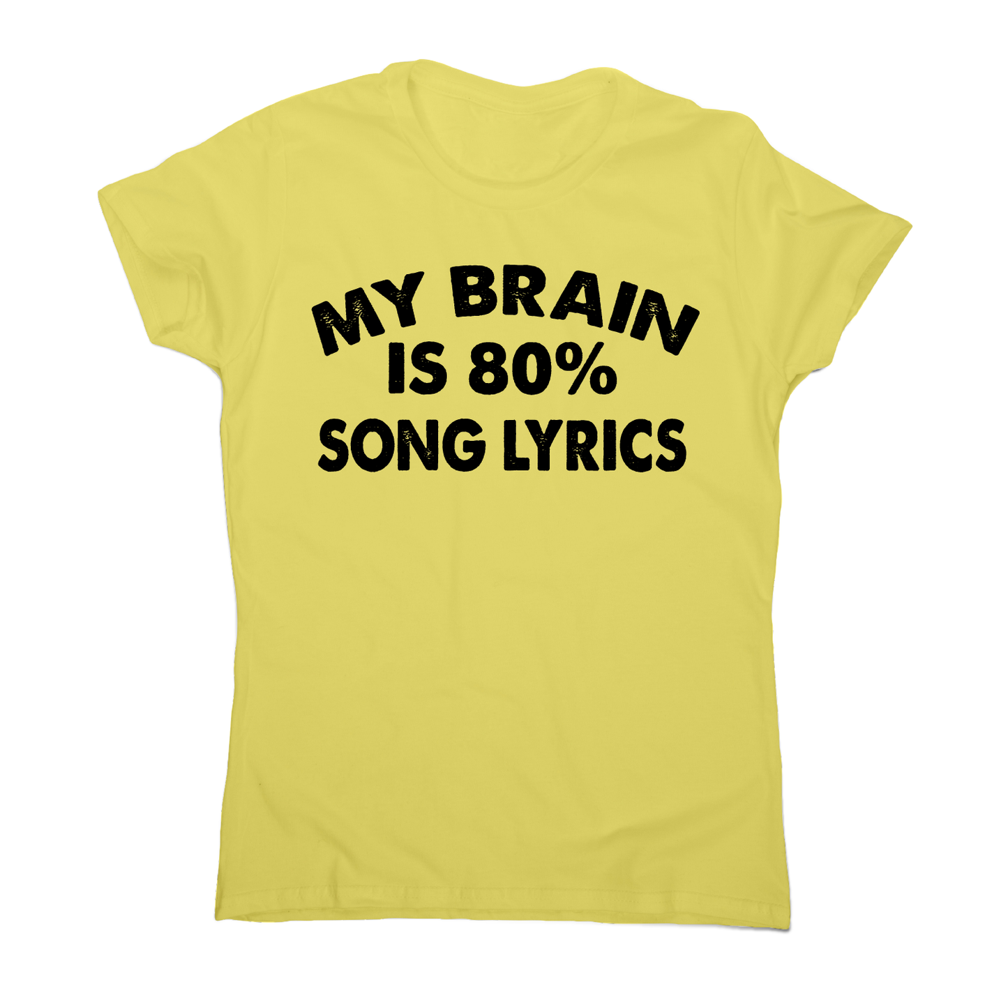 My brain is 80% funny music t-shirt women's