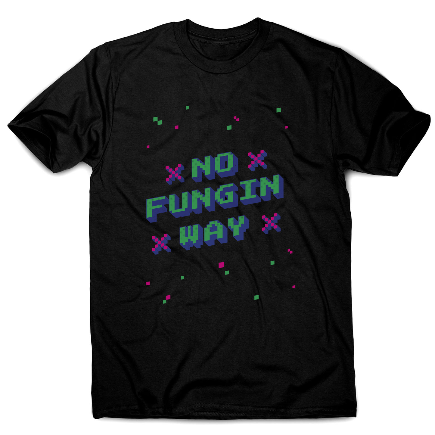 NFT funny quote pixel art men's t-shirt