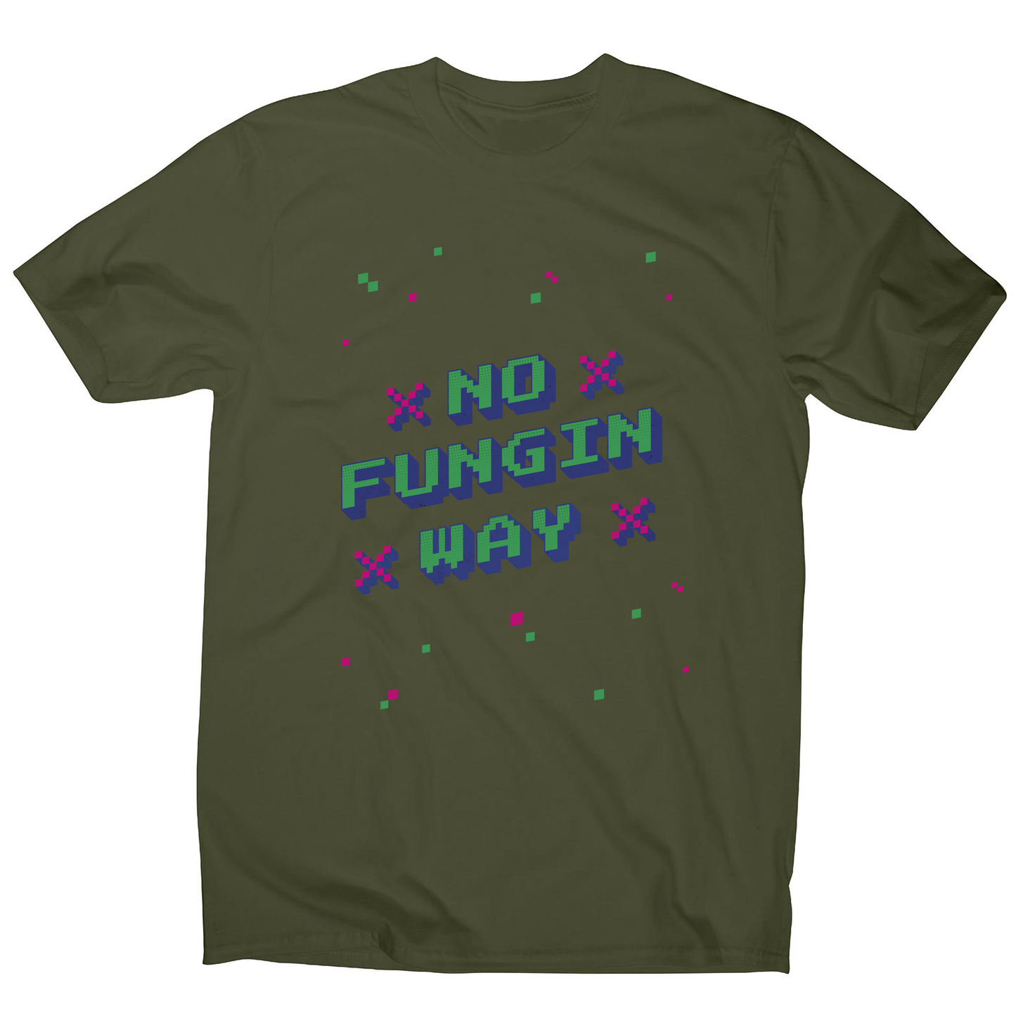 NFT funny quote pixel art men's t-shirt