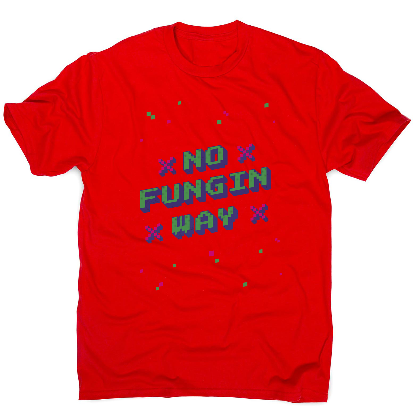 NFT funny quote pixel art men's t-shirt