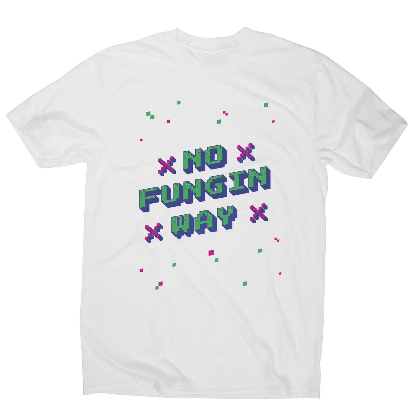NFT funny quote pixel art men's t-shirt