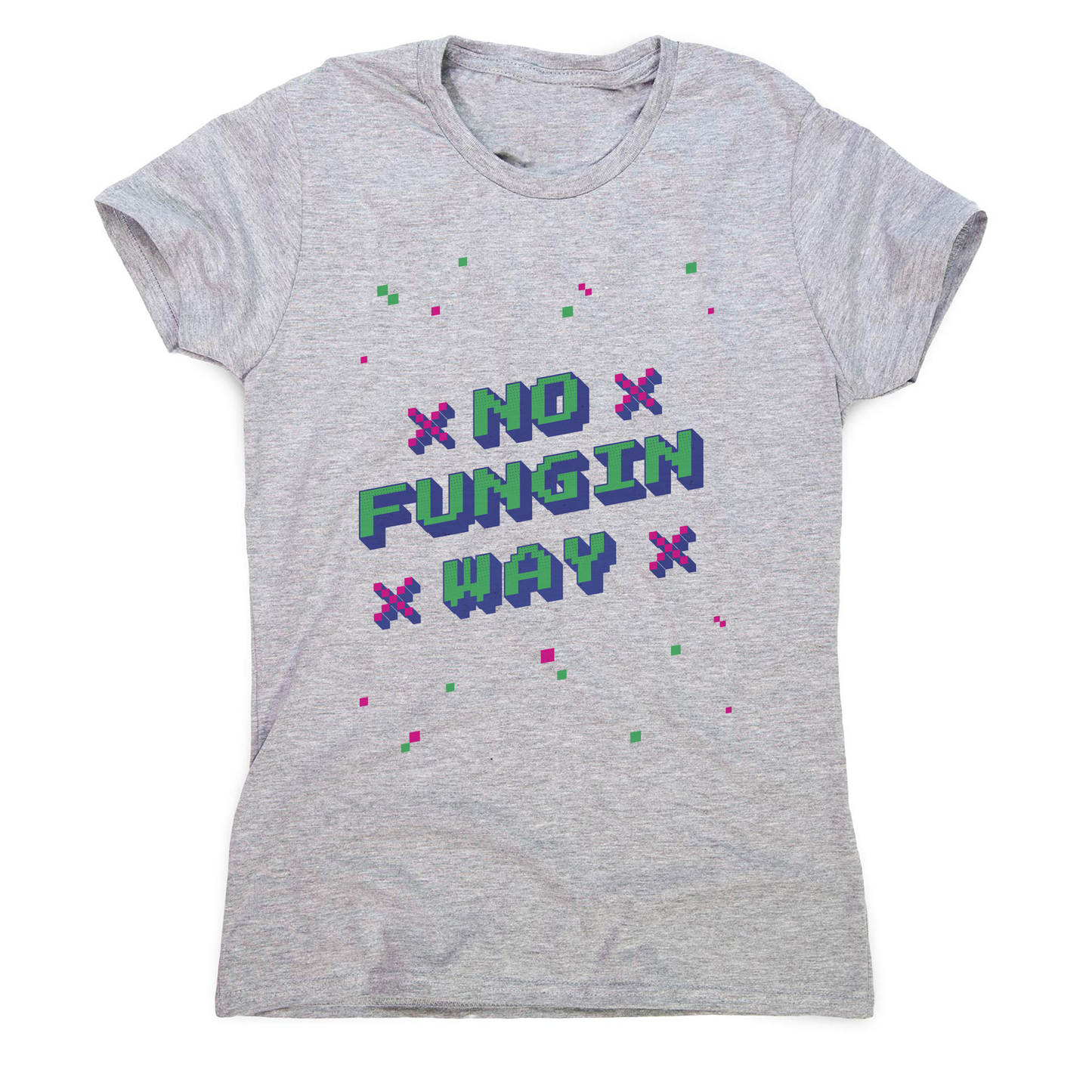 NFT funny quote pixel art women's t-shirt