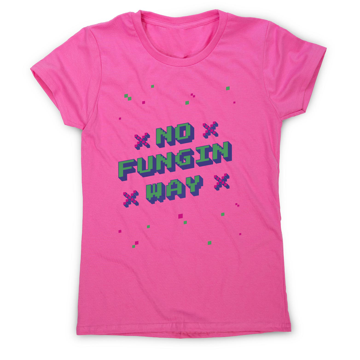 NFT funny quote pixel art women's t-shirt