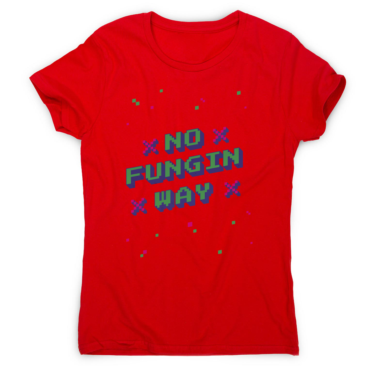 NFT funny quote pixel art women's t-shirt