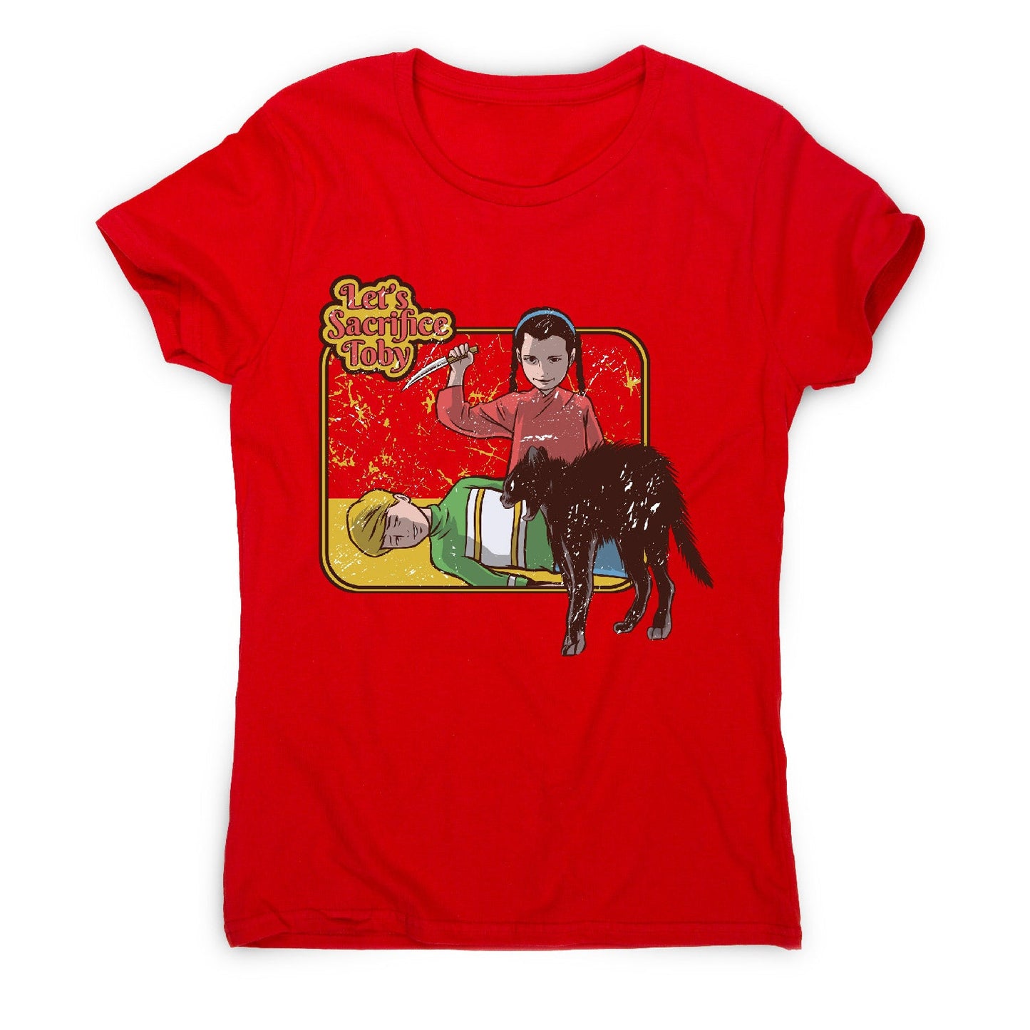 Sacrifice toby - funny halloween women's t-shirt