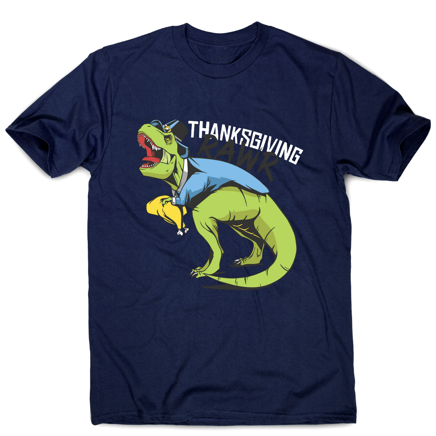 Thanksgiving dinosaur funny design t-shirt men's