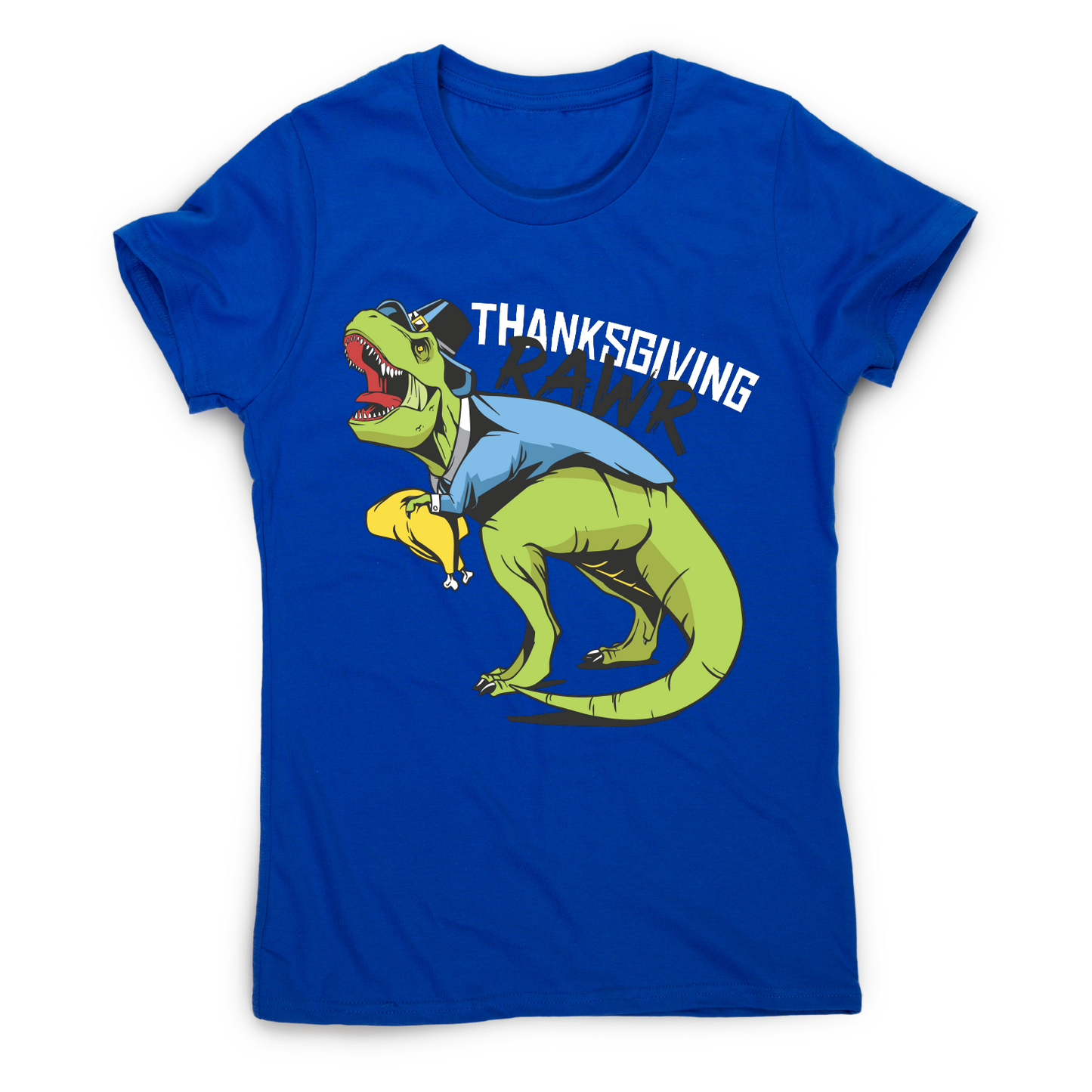 Thanksgiving dinosaur funny design t-shirt women's