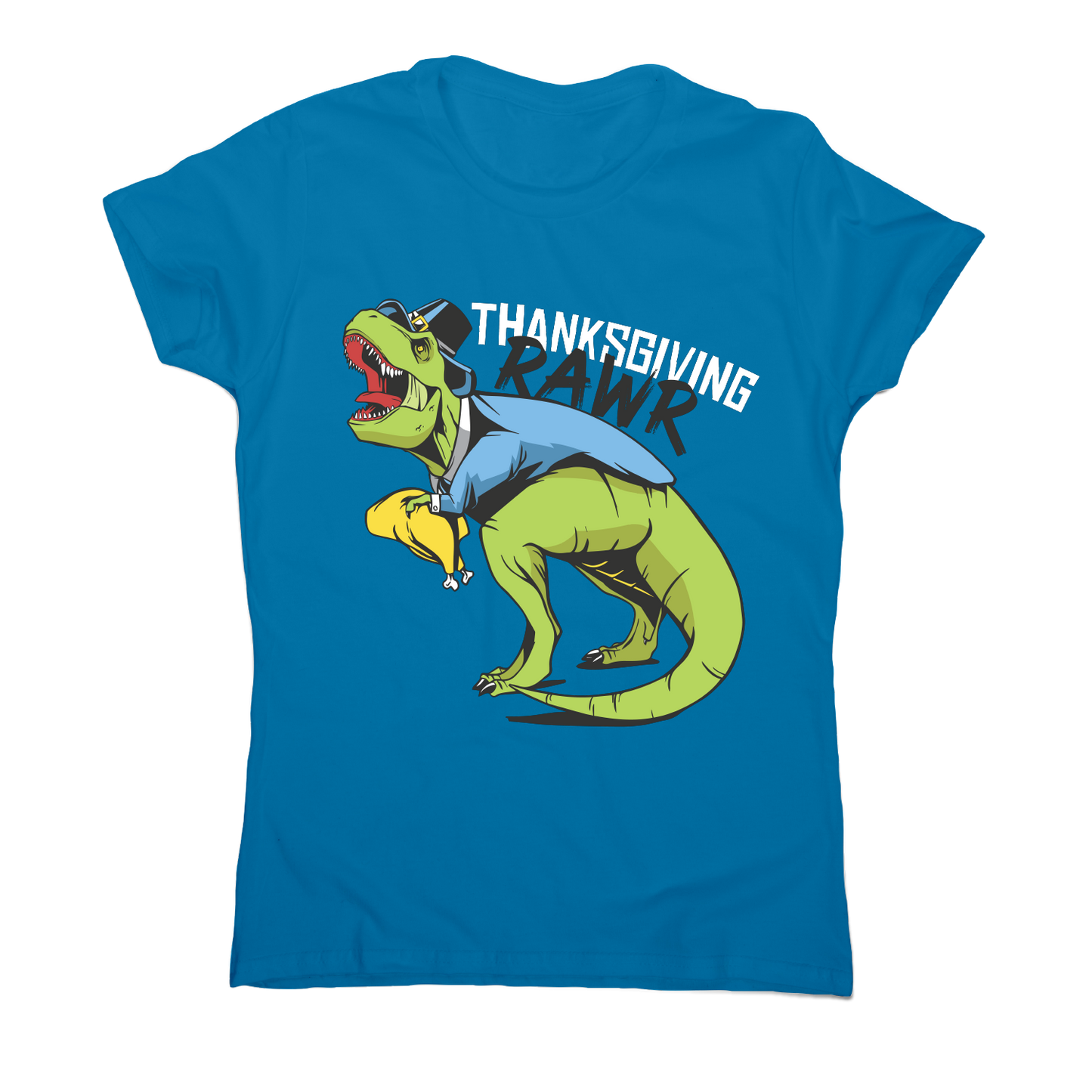 Thanksgiving dinosaur funny design t-shirt women's